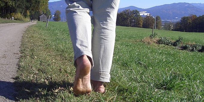 walk barefoot to increase strength